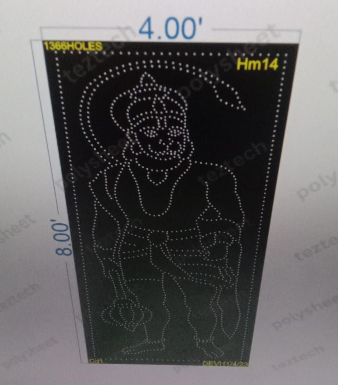 HM14 HANUMANJI  8X4 FEET 1366HOLES