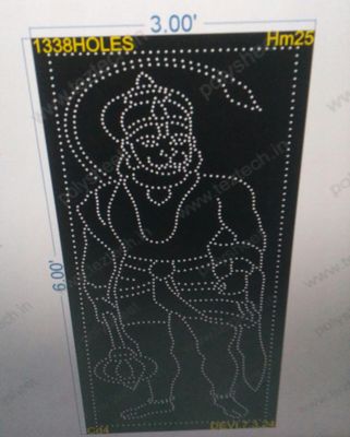 HM25 HANUMANJI 6X3 FEET 1338 HOLES