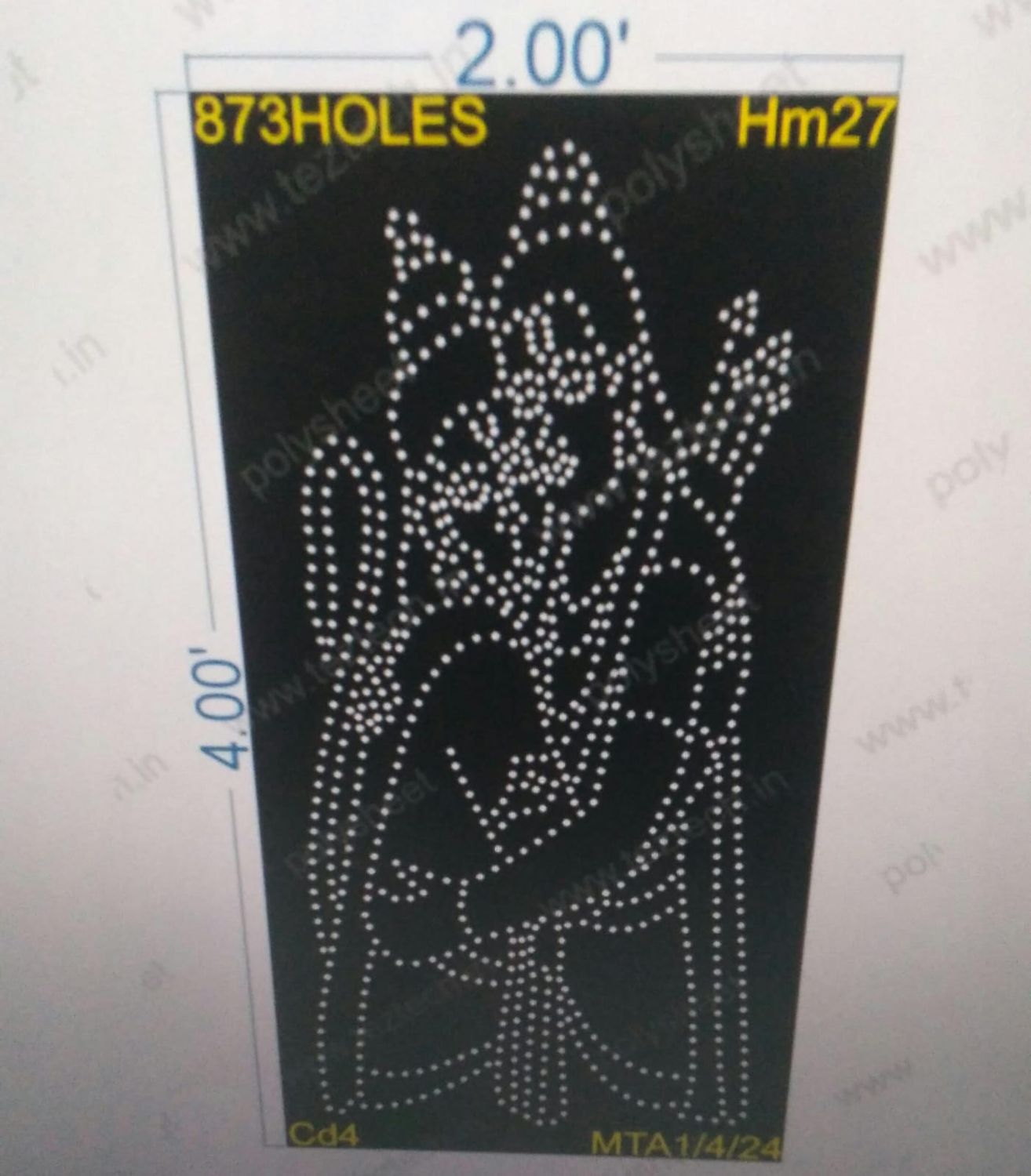 HM27 HANUMANJI 4X2 FEET 873 HOLES