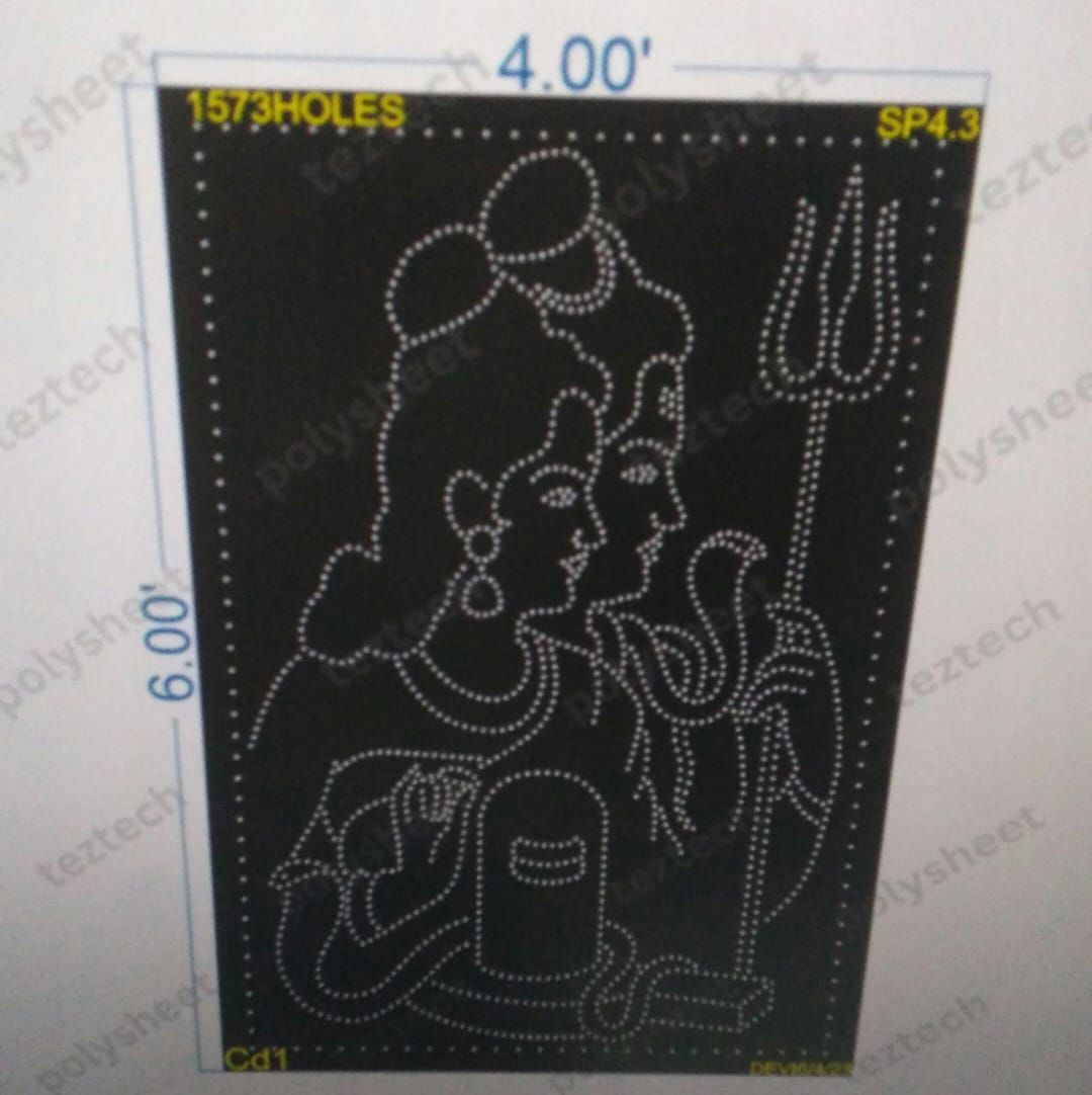 SP4.3 SHIV PARVATI WITH SHIVLING 6X4 FT 1573 HOLES