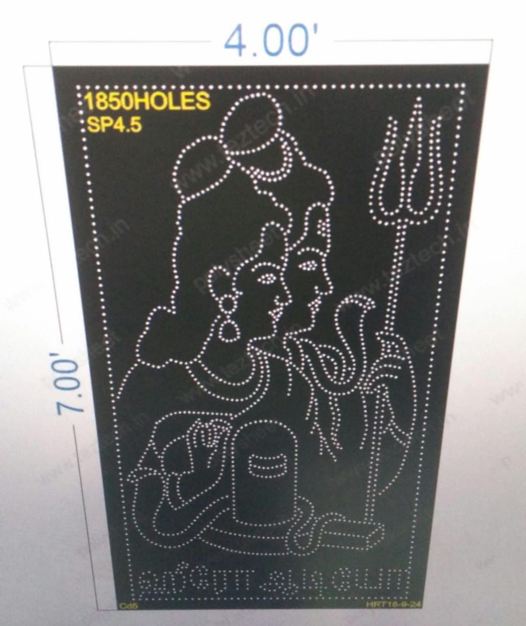 SP4.5 SHIV PARVATI WITH SHIVLING 7X4 FT 1850 HOLES