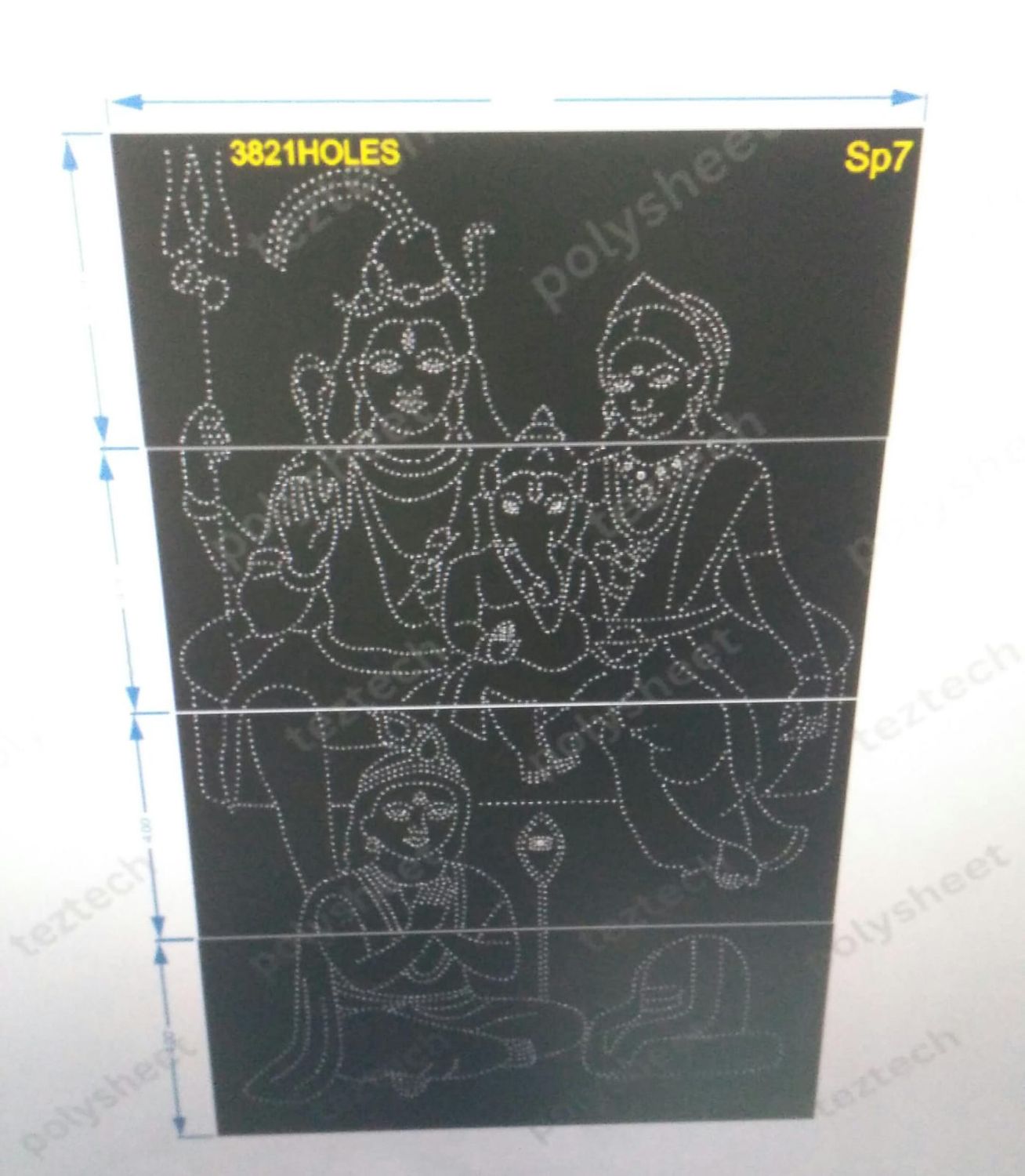 SP7 SHIV PARVATI WITH GANESHJI ADN KARTIKJI 16X10 FT 3821 HOLES