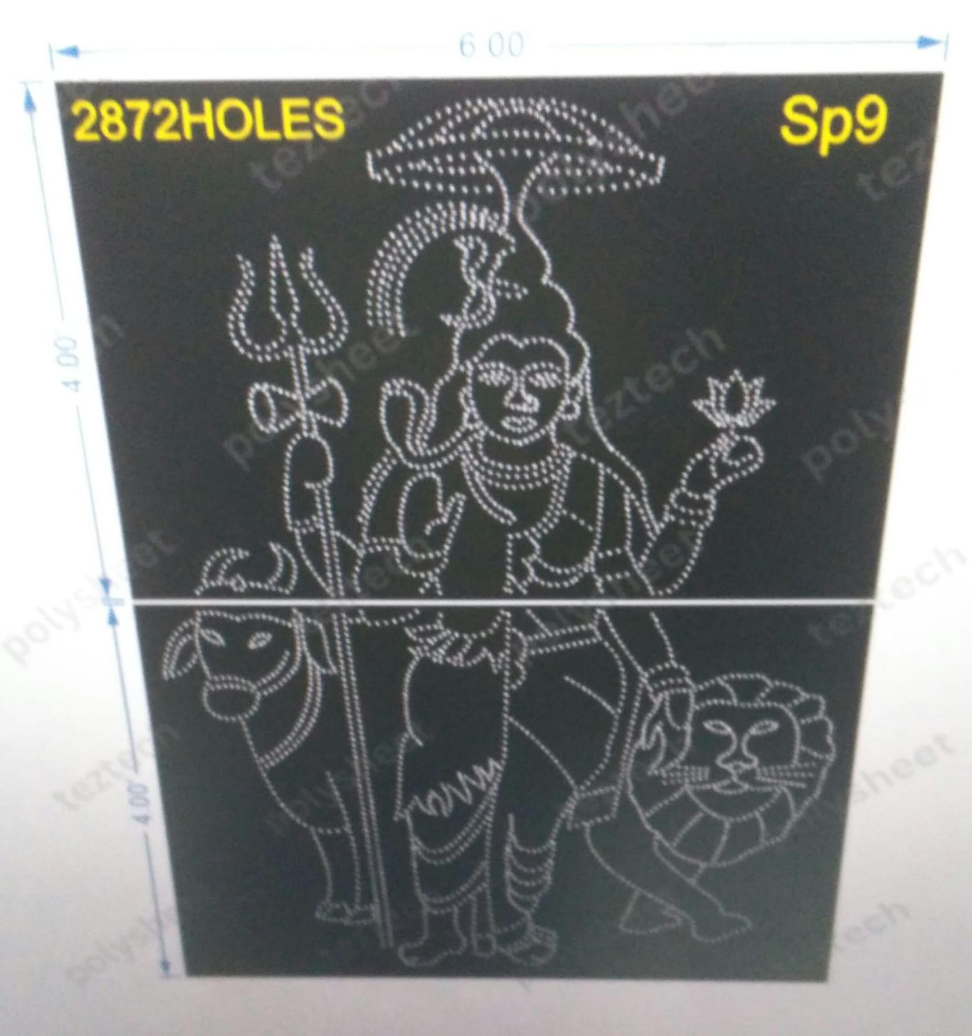 SP9 SHIV PARVATI  8X6 FT 2872 HOLES