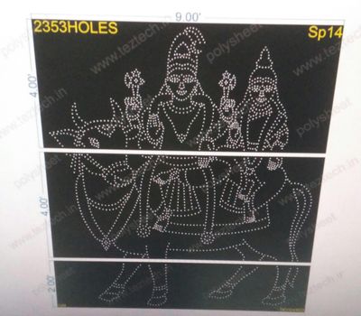 SP14 SHIV PARVATI  9X10 FT 2353HOLES IN 3PARTS