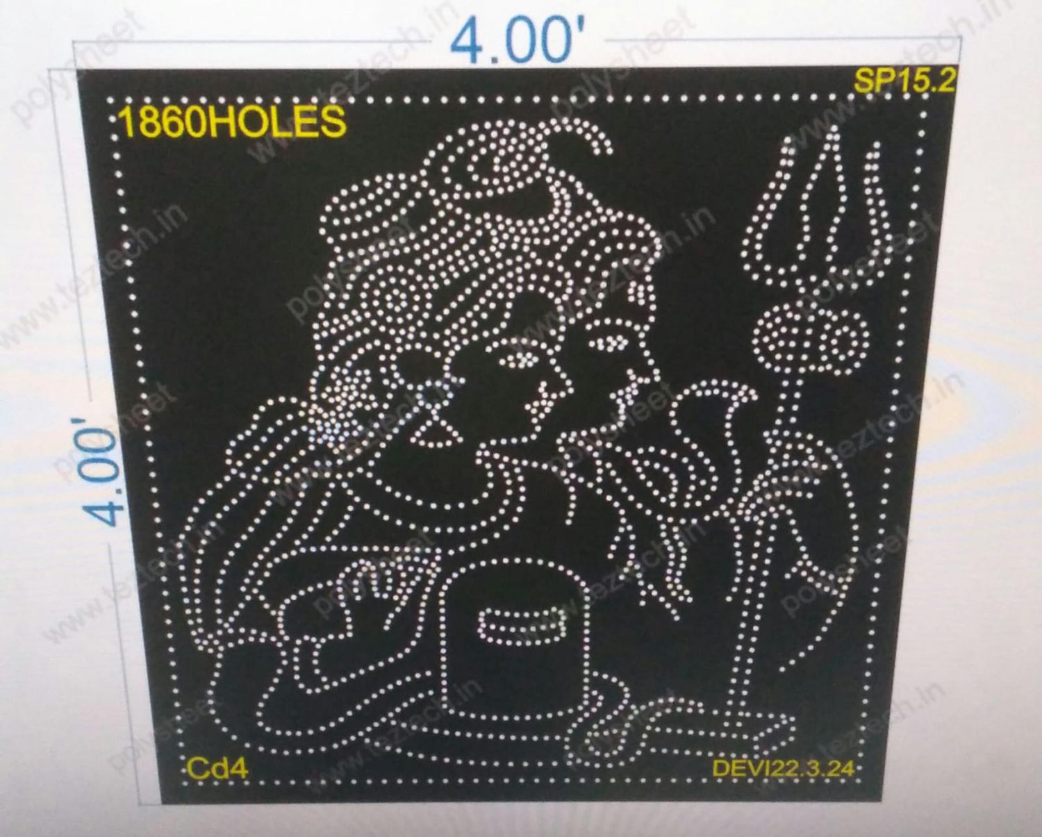 SP15.2 SHIVPARVATI 4X4 FEET 1860 HOLES