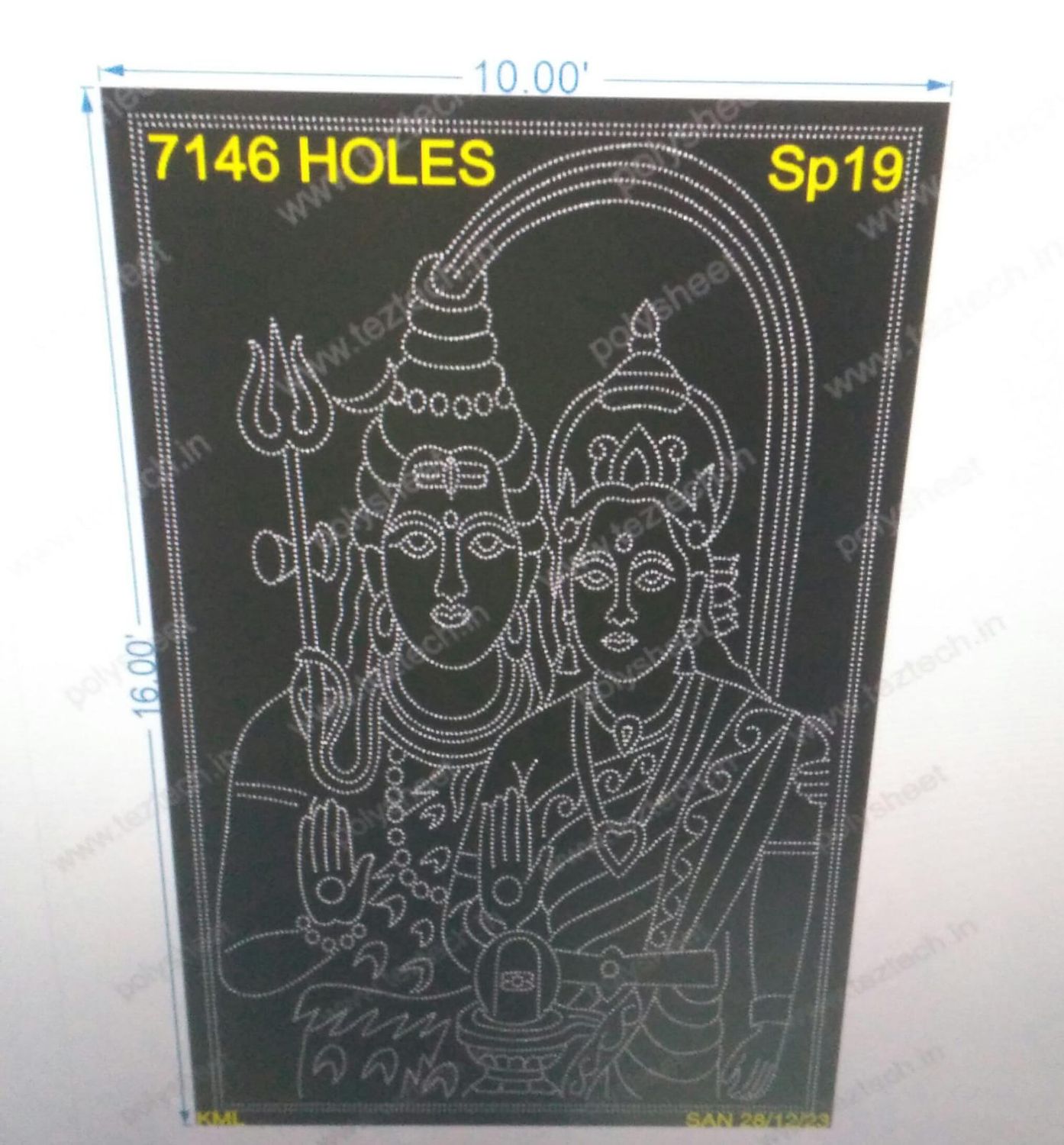 SP19 SHIV PARVTI 16X10FT 7146HOLES (4 PARTS)