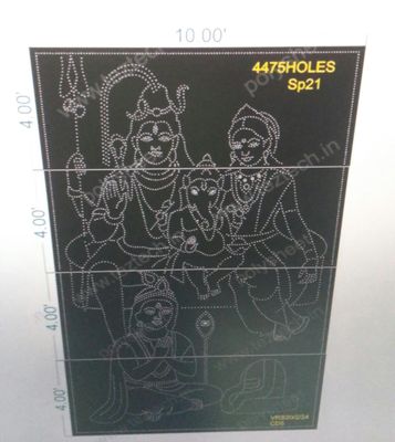 SP21 SHIV PARVATI WITH GANESH KARTIK 16X10 FEET 4475 HOLES