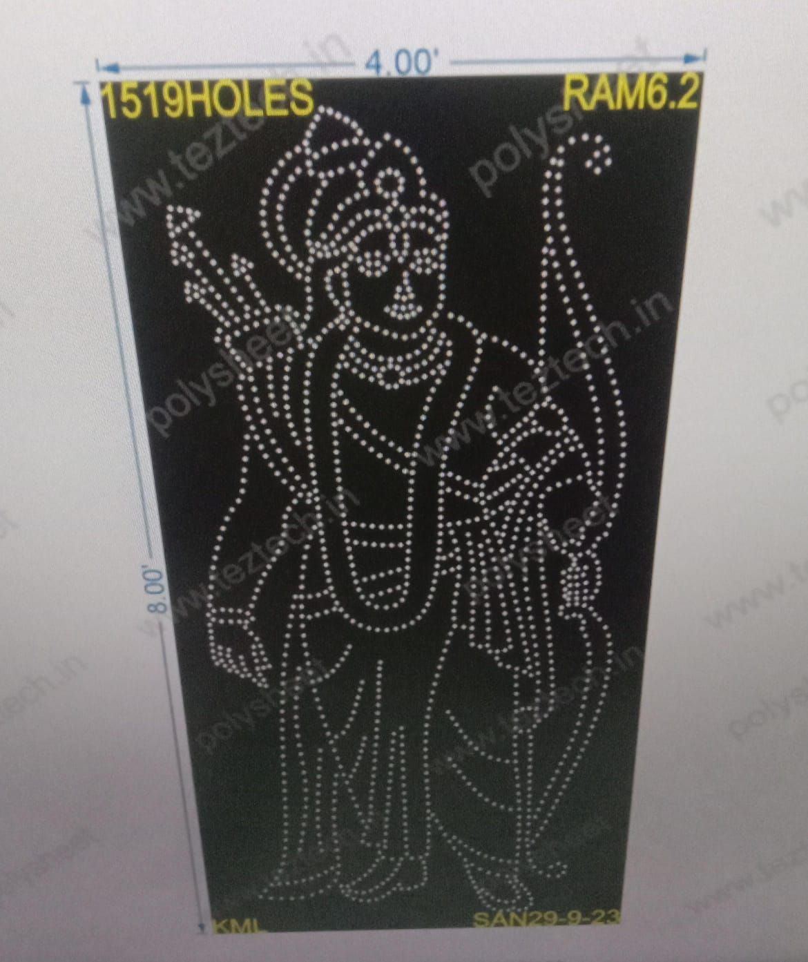 RAM6.2 SHREE RAM 8X4FEET 1519HOLES