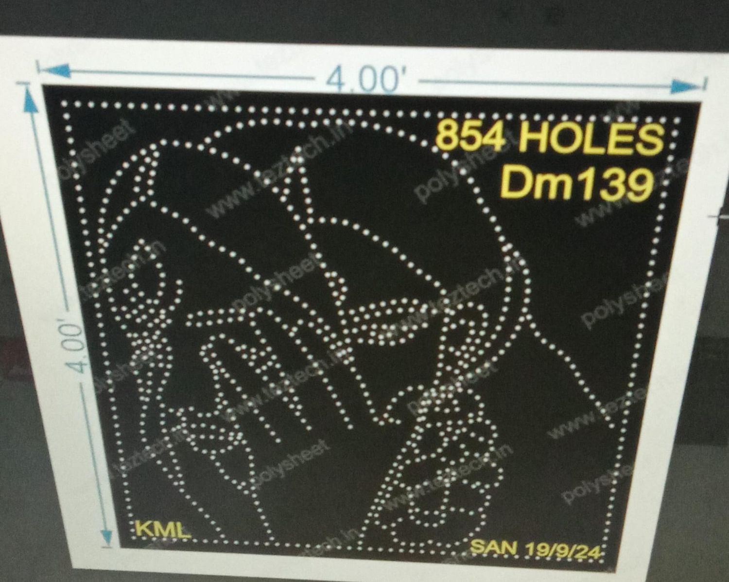 DM139 AGANI MATA 4X4FEET 854 HOLES