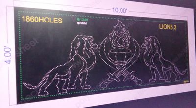 LION5.3 LION WITH BORDER 4X10 FEET 1860 HOLES