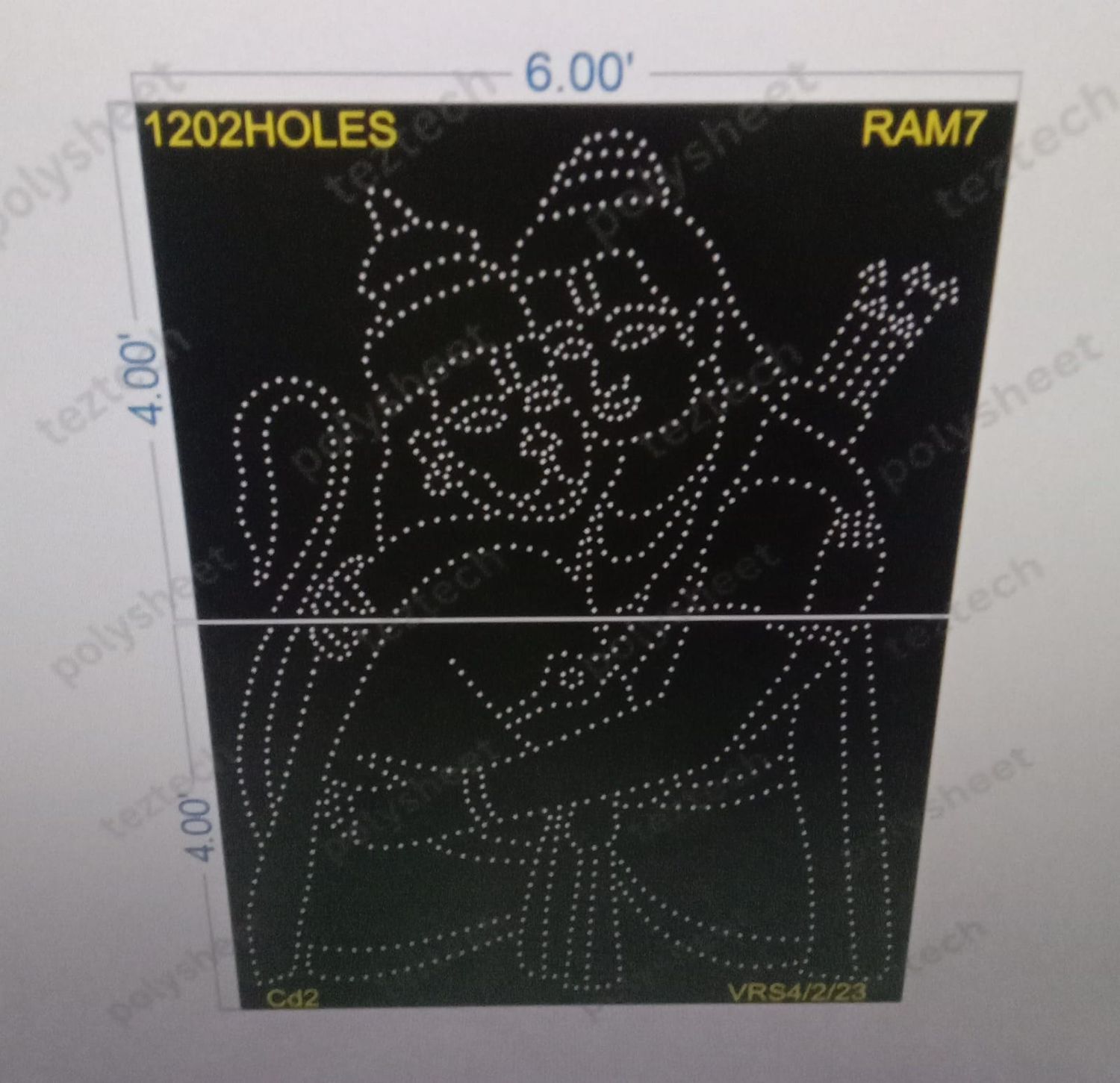 RAM7 RAM AND HANUMAN 8X6 1202HOLES