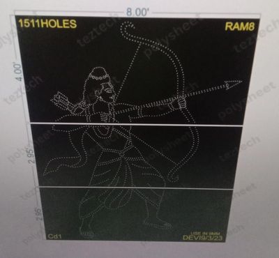 RAM8  SHREE RAM 10X8FEET 1511HOLES