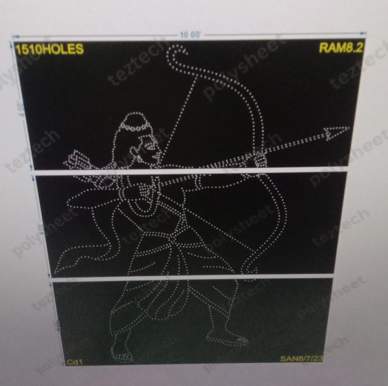 RAM8.2 SHREE RAM 12X10FEET 1511HOLES