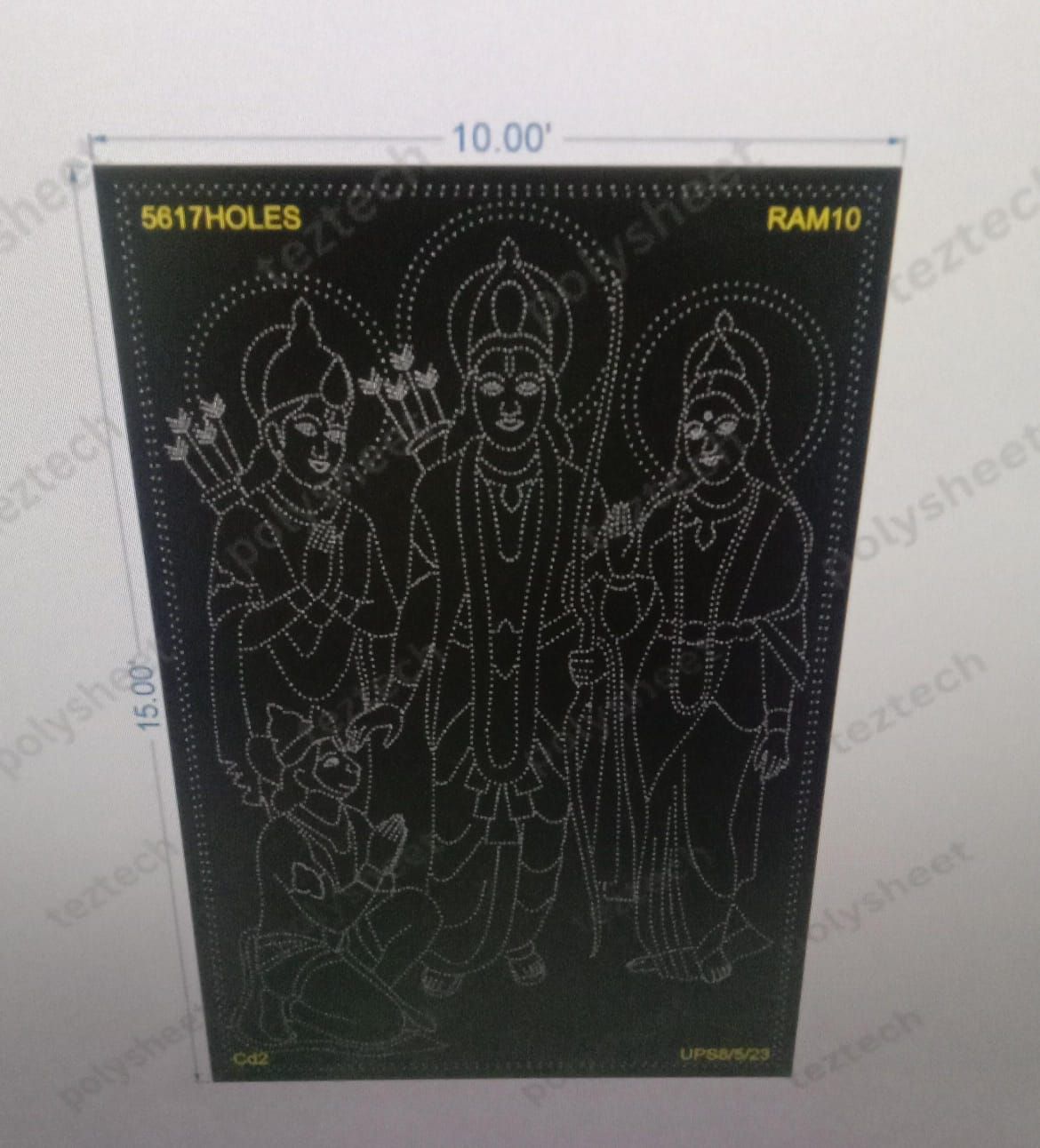 RAM10 SHREE RAM 10X15FEET 5617HOLES IN 4PART