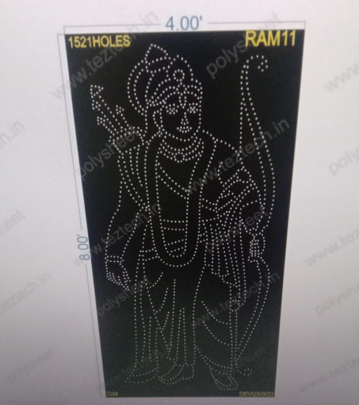 RAM11 SHREE RAM 4X8FEET 1521HOLES