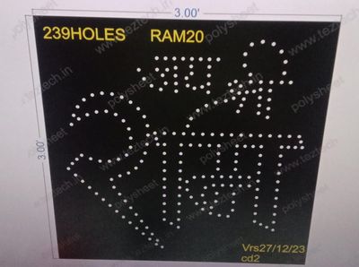 RAM20 JAI SHREE RAM  3X3FEET 239HOLES