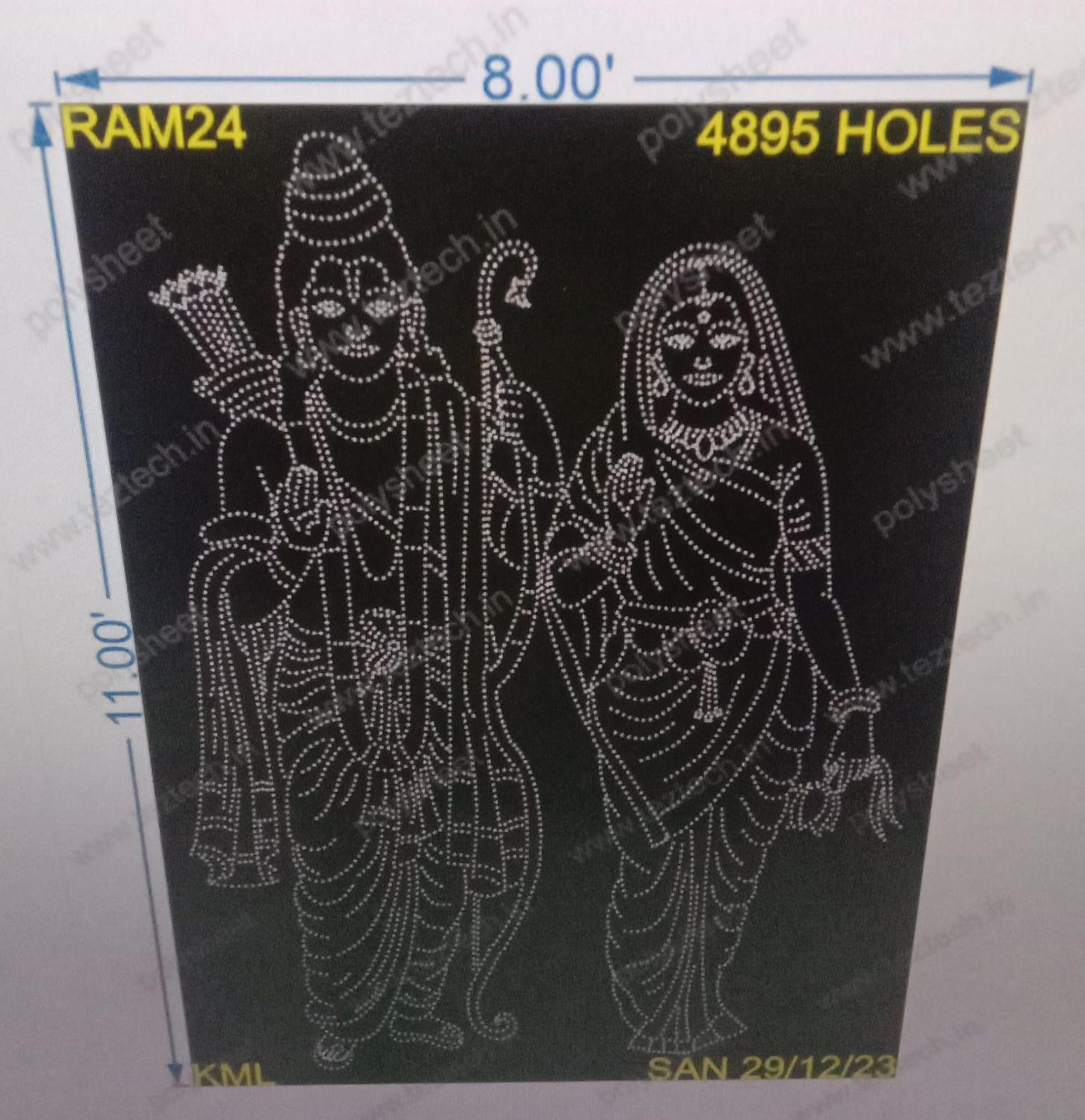 RAM24 RAMSITA 11X8FEET 4895HOLES