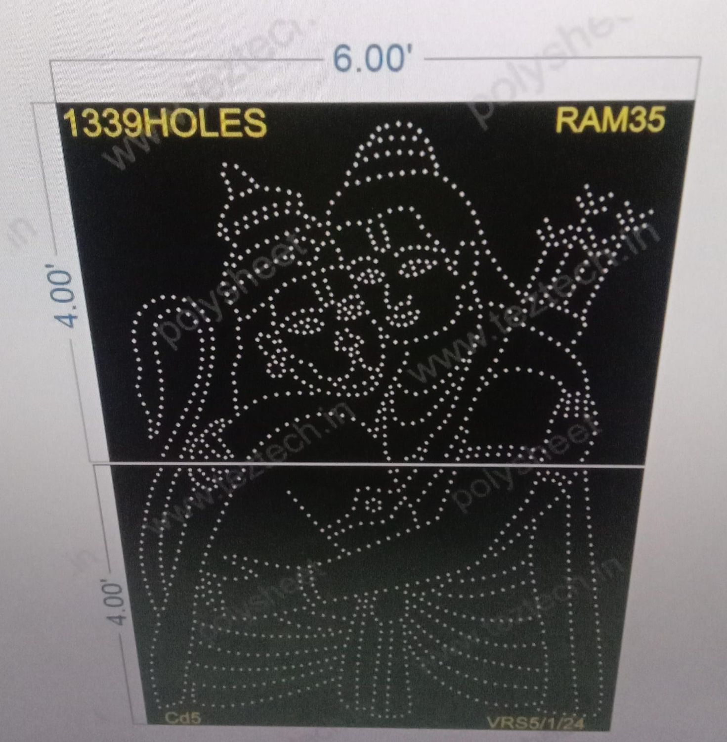 RAM35 RAM AND HANUMA 8X6 1339HOLES