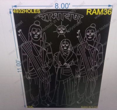 RAM36 RAM,SITA, LAXMAN 11X8FEET 4932HOLES