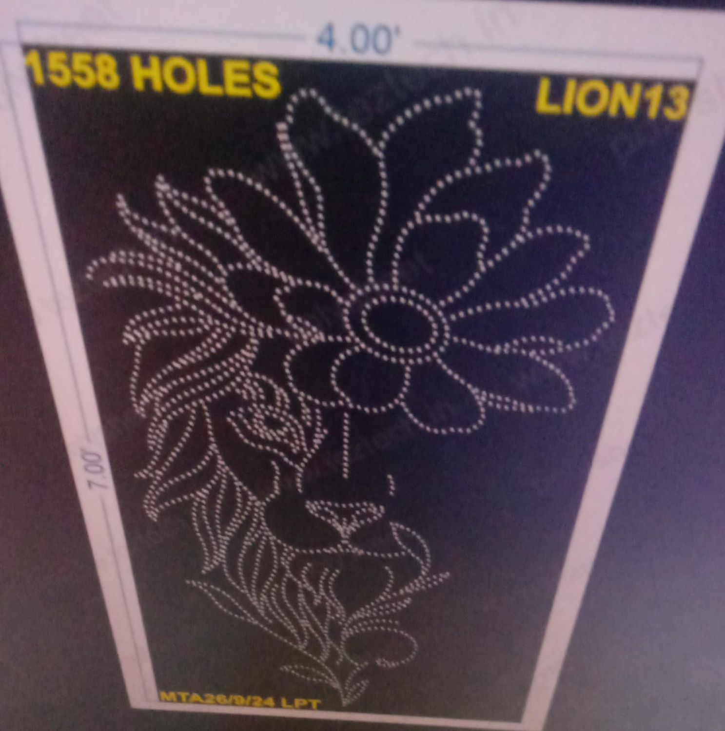 LION13 LION 7X4 FEET 1558 HOLES