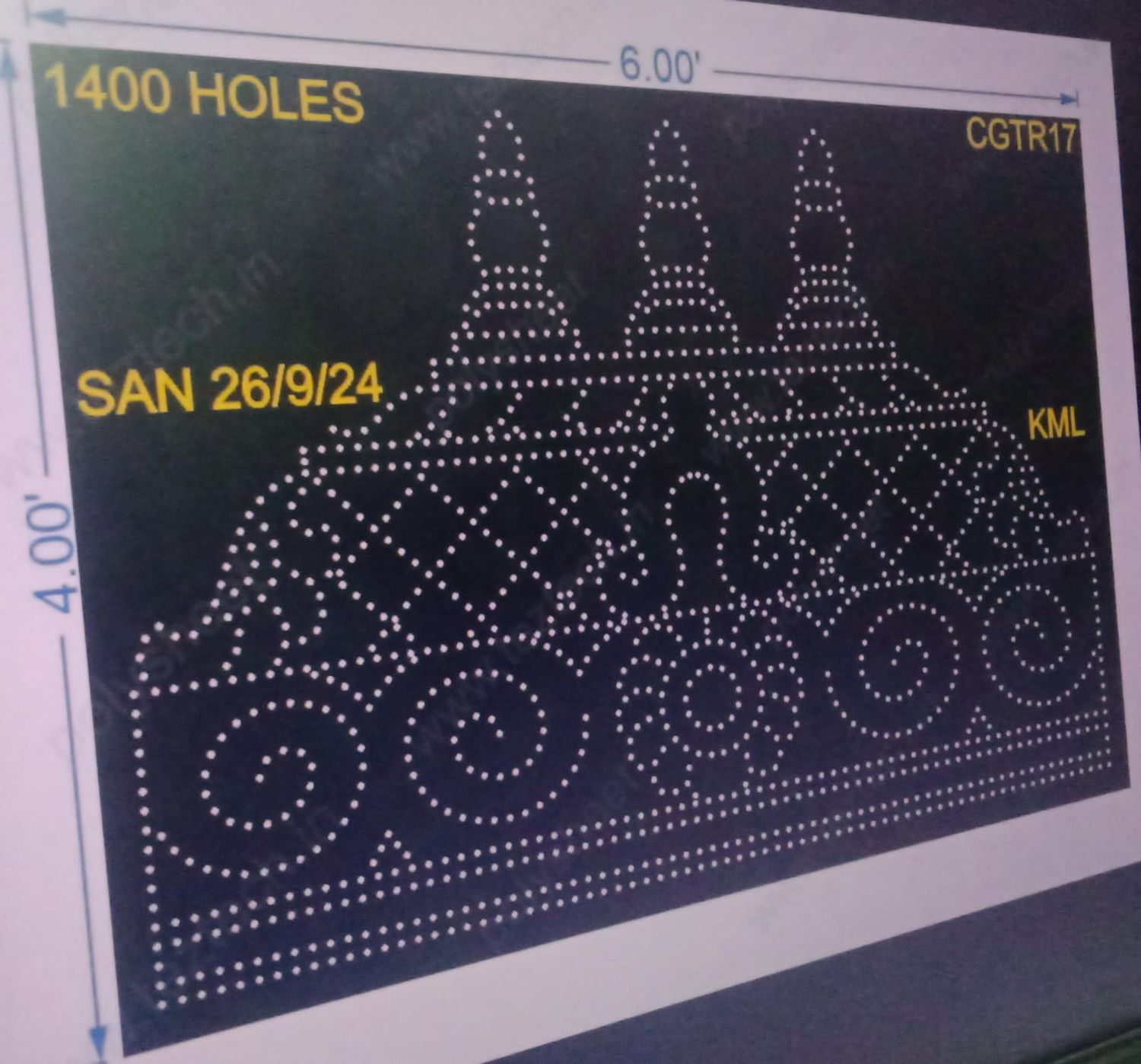CGTR17  4X6 FEET 1400 HOLES
