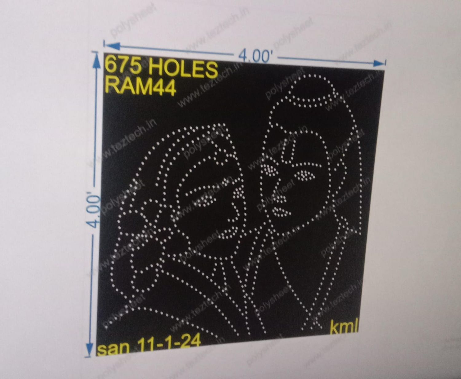 RAM44 RAM SITA 4X4FEET 675HOLES