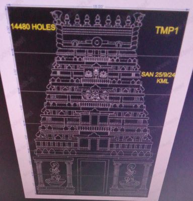 TMP1 TEMPLE Brihadeeswara Temple 24X16 FEET 14480 HOLES (6 PARTS )