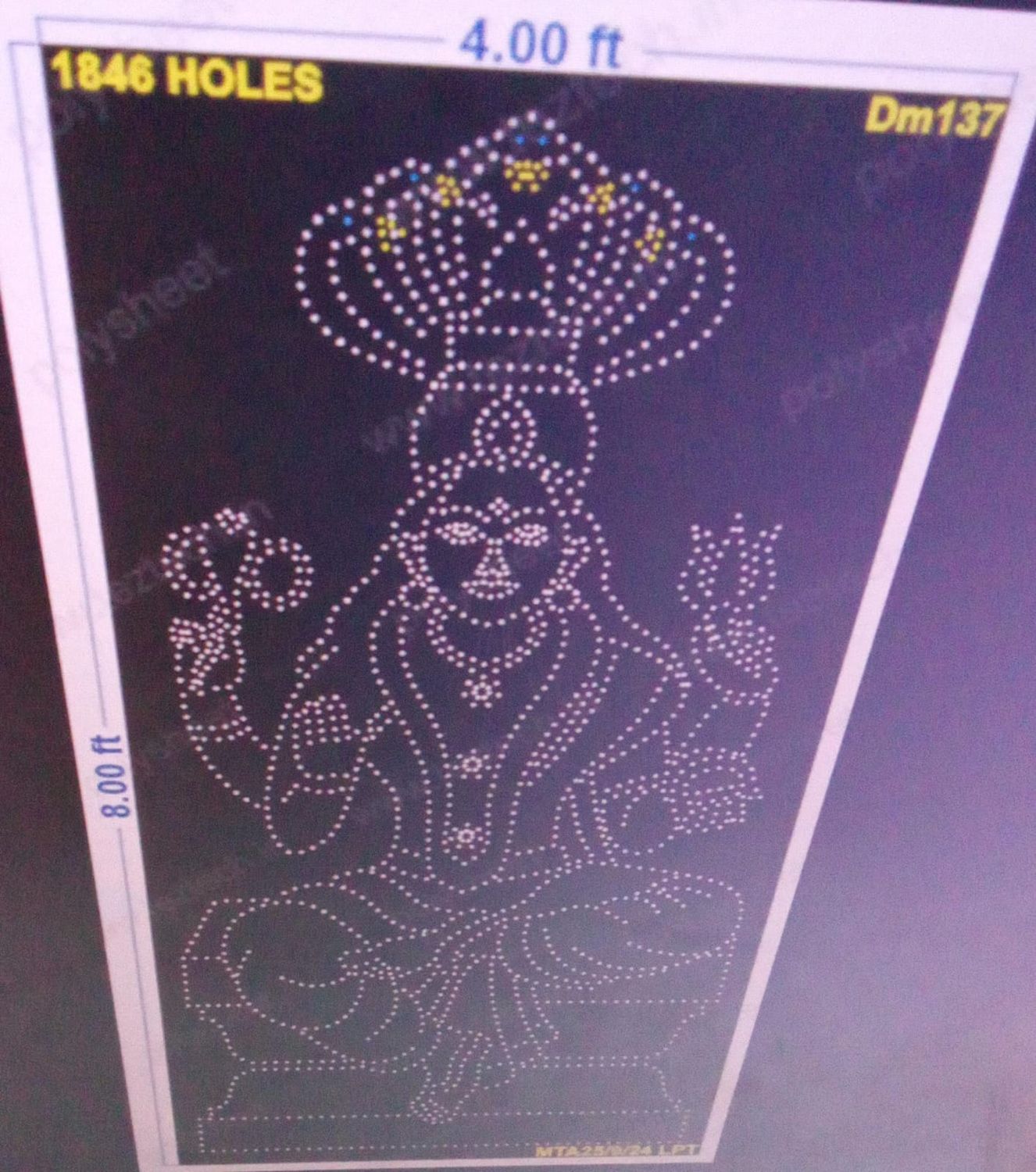 DM137 DEVI MATA 8X4 FEET 1846 HOLES