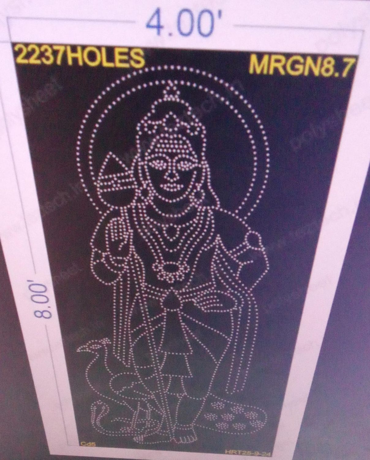 MRGN8.7 MURUGAN 4X8 FEET 2237 HOLES
