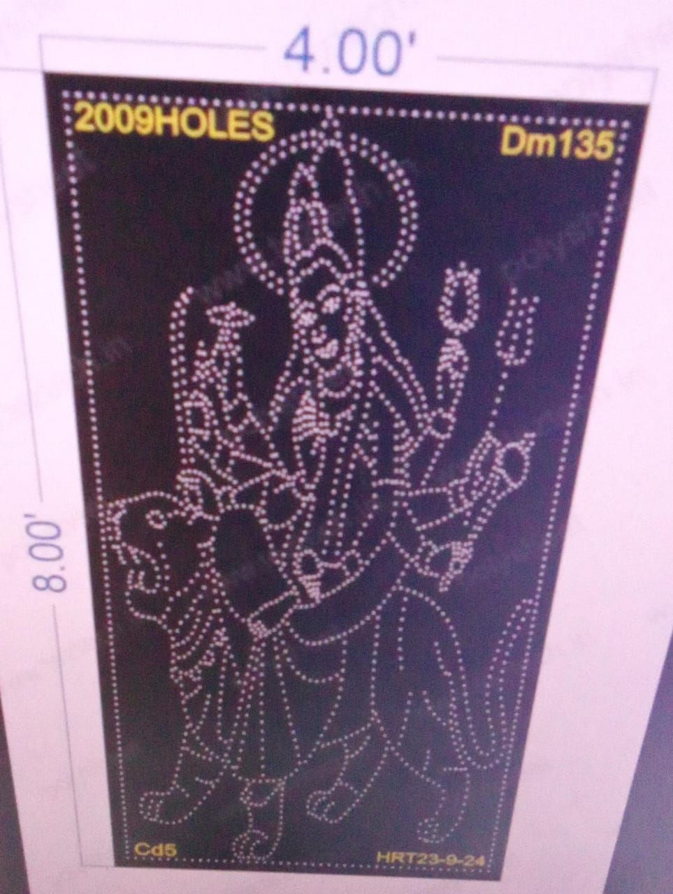 DM135  DEVI MATA 8X4 FEET 2009 HOLES