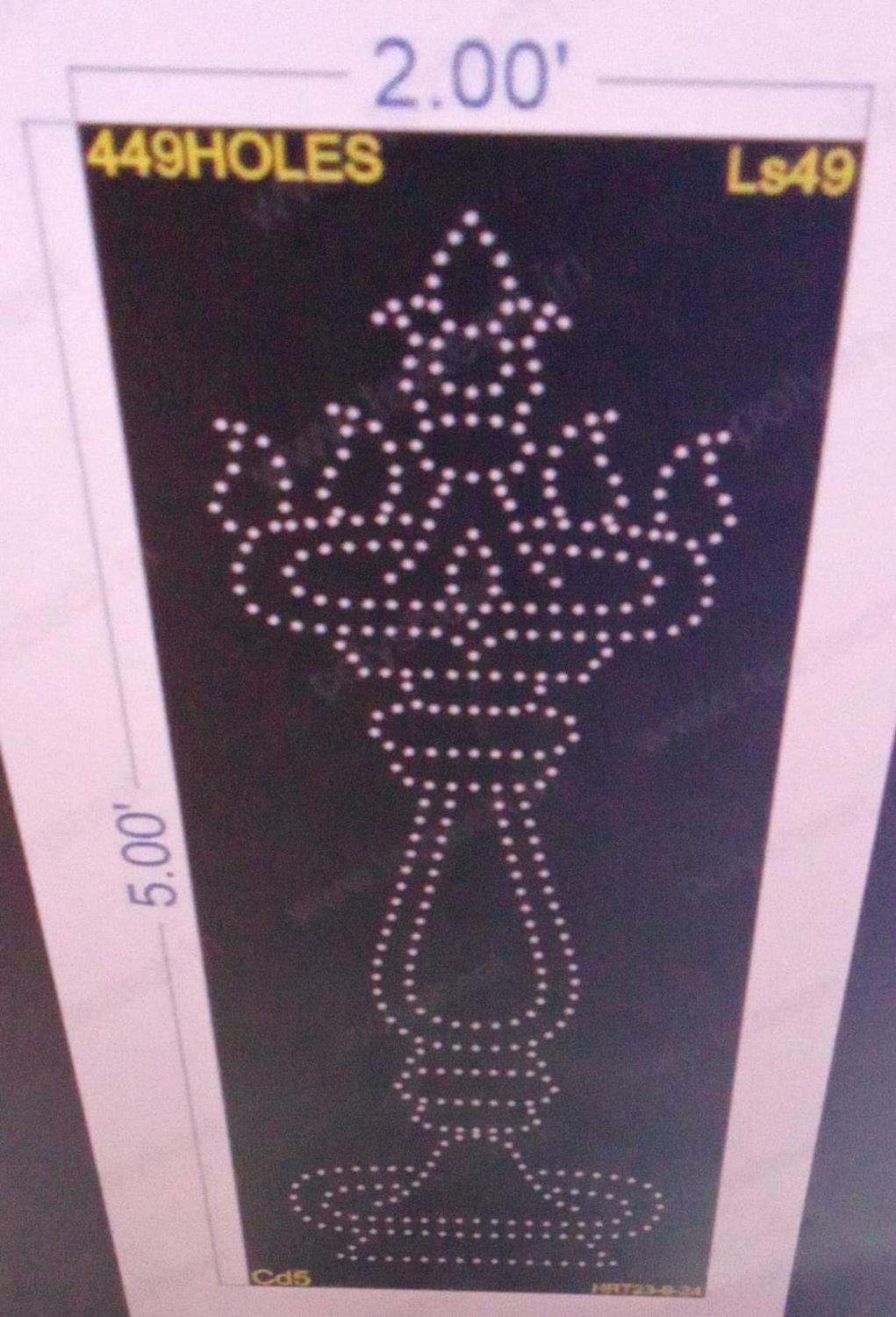 LS49 LAMPSTAND 5X2 FEET 449 HOLES