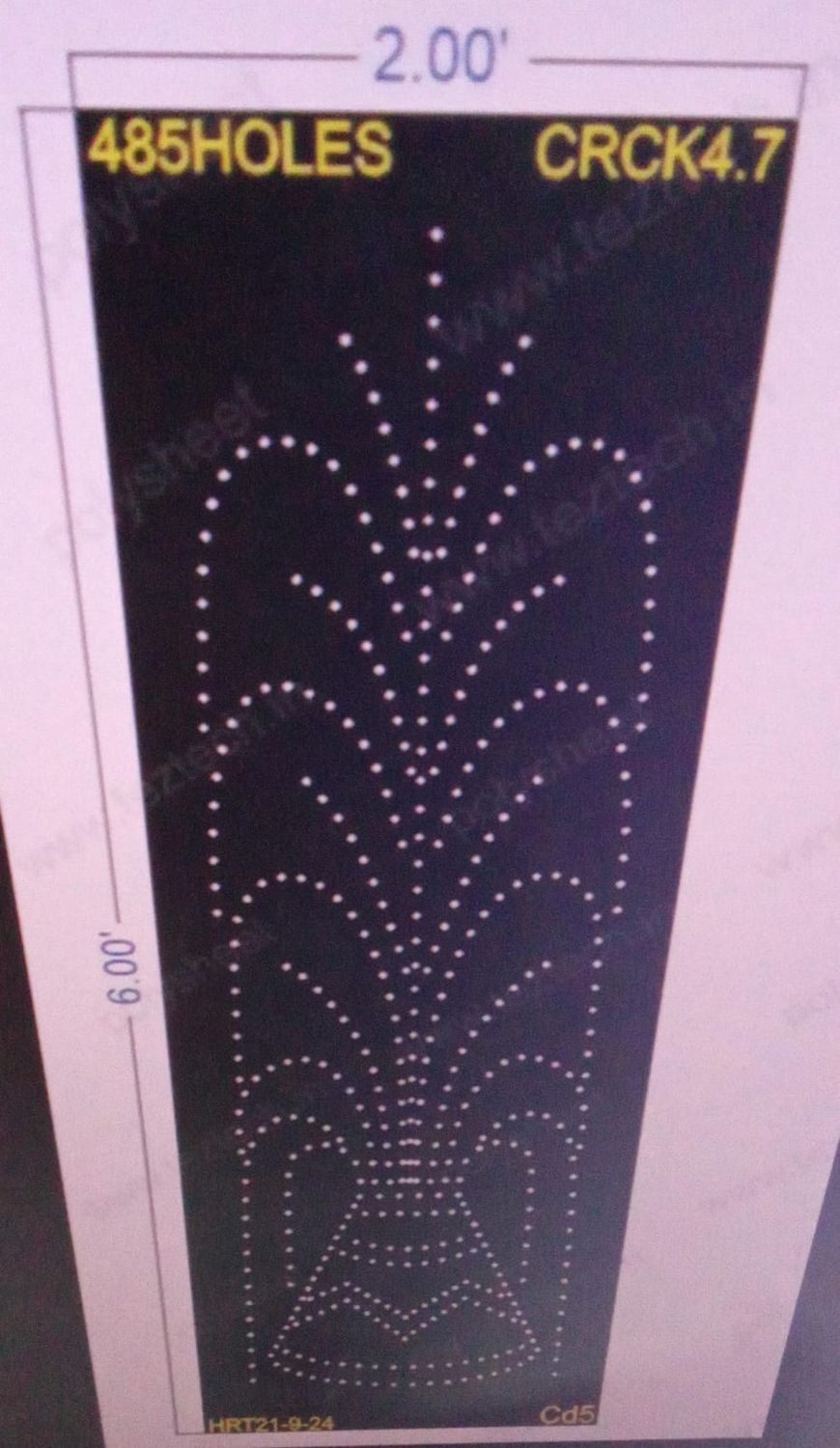 CRCK4.7 CRACKER 6X2 FEET 485 HOLES