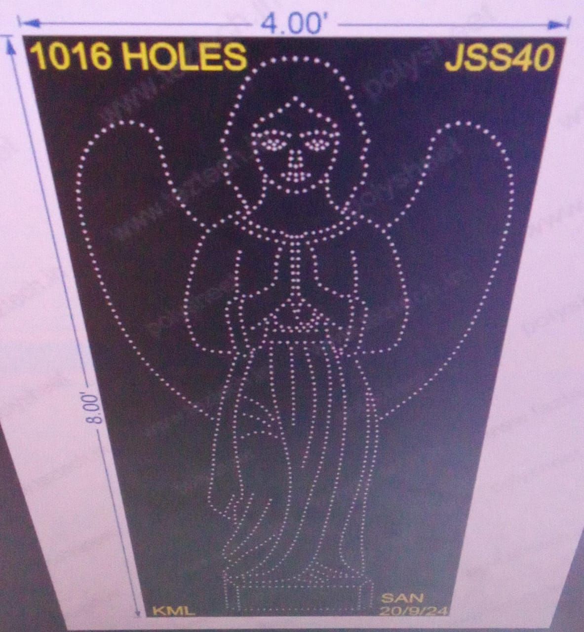 JSS40 ANGLE PRAYING 8X4 FEET 1016 HOLES