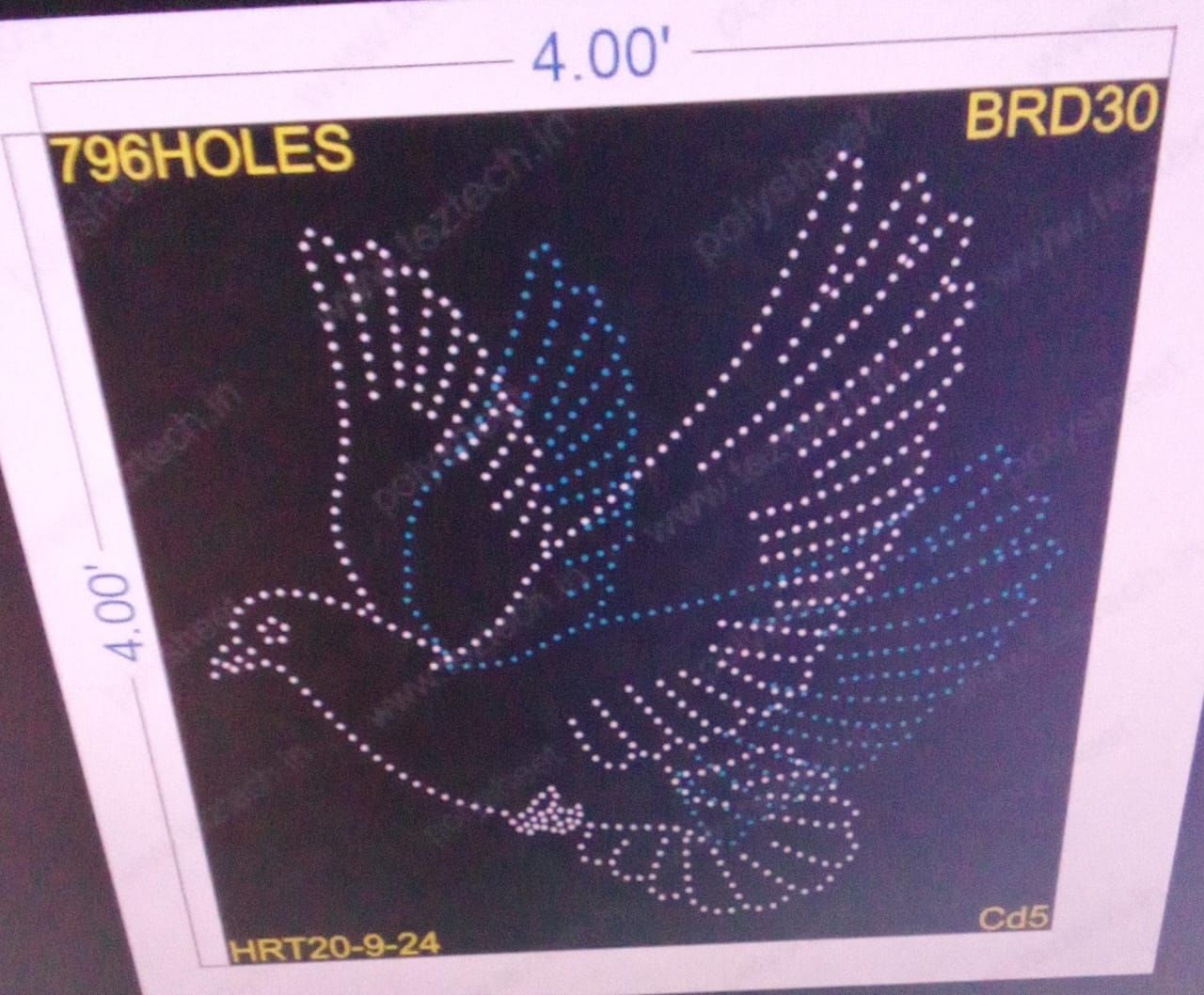 BRD30  BIRD 4X4FEET 796HOLES