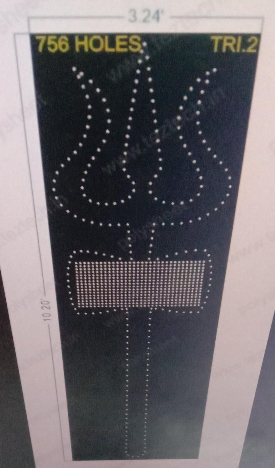 TRI1.2 TRISHUL 10.24X3.24 FEET 756 HOLES
