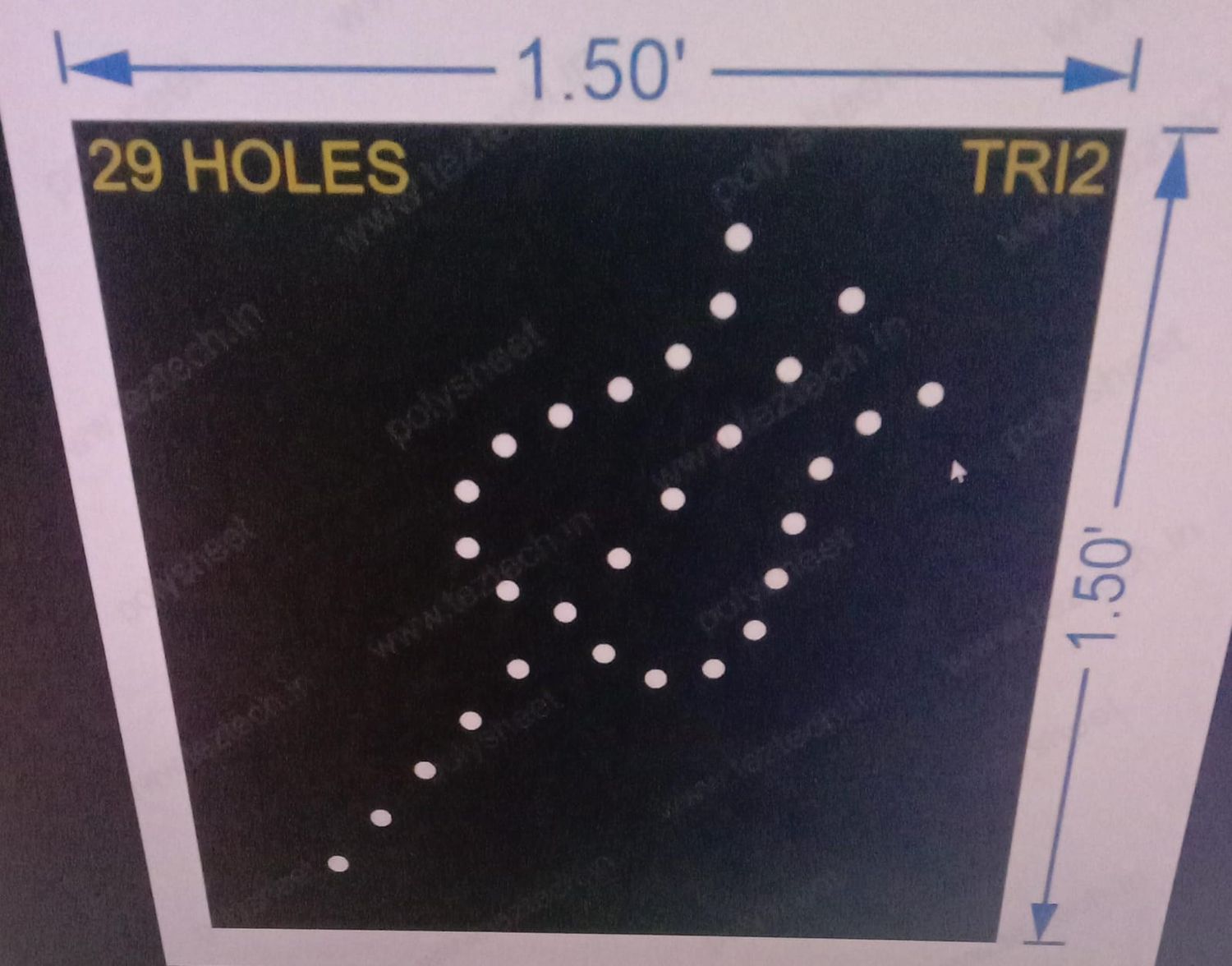 TRI2 TRISHUL 1.5X1.5 FEET 29 HOLES