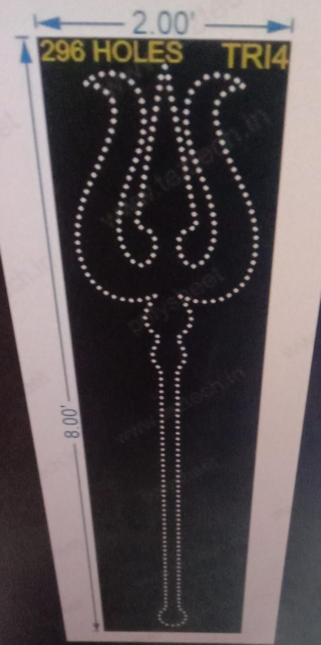 TRI4 TRISHUL 8X2FT 296 HOLES