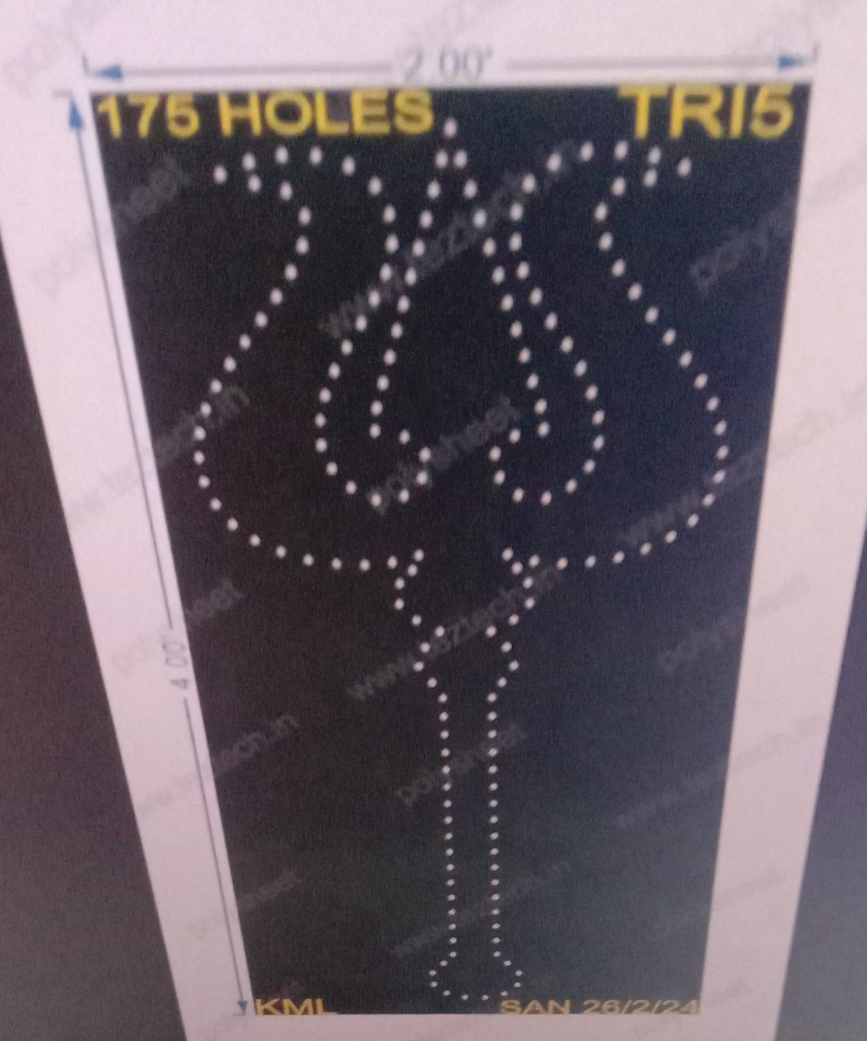TRI5 TRISHUL 4X2FT 175 HOLES