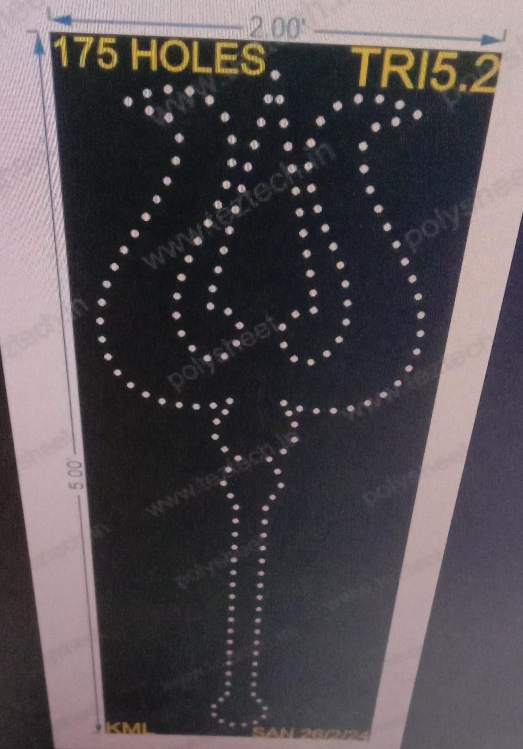 TRI5.2 TRISHUL 5X2 FT 175 HOLES