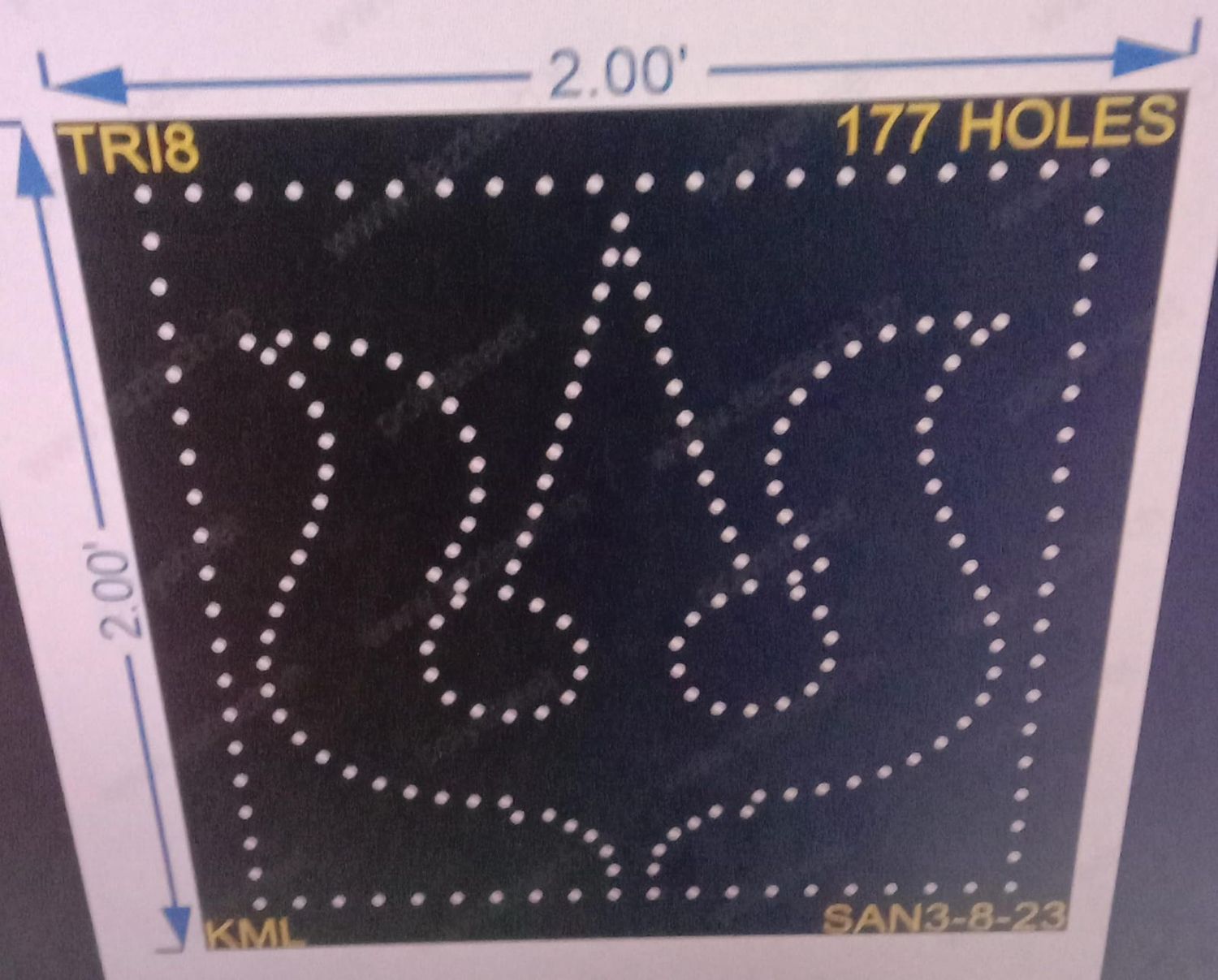 TRI8 TRISHU2X2 FT 177HOLES