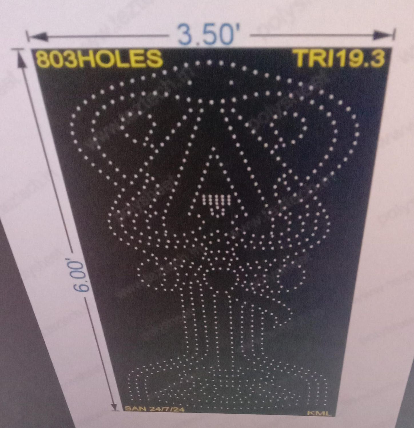 TRI19.3 TRISHUL 6X3.5 FEET 803 HOLES