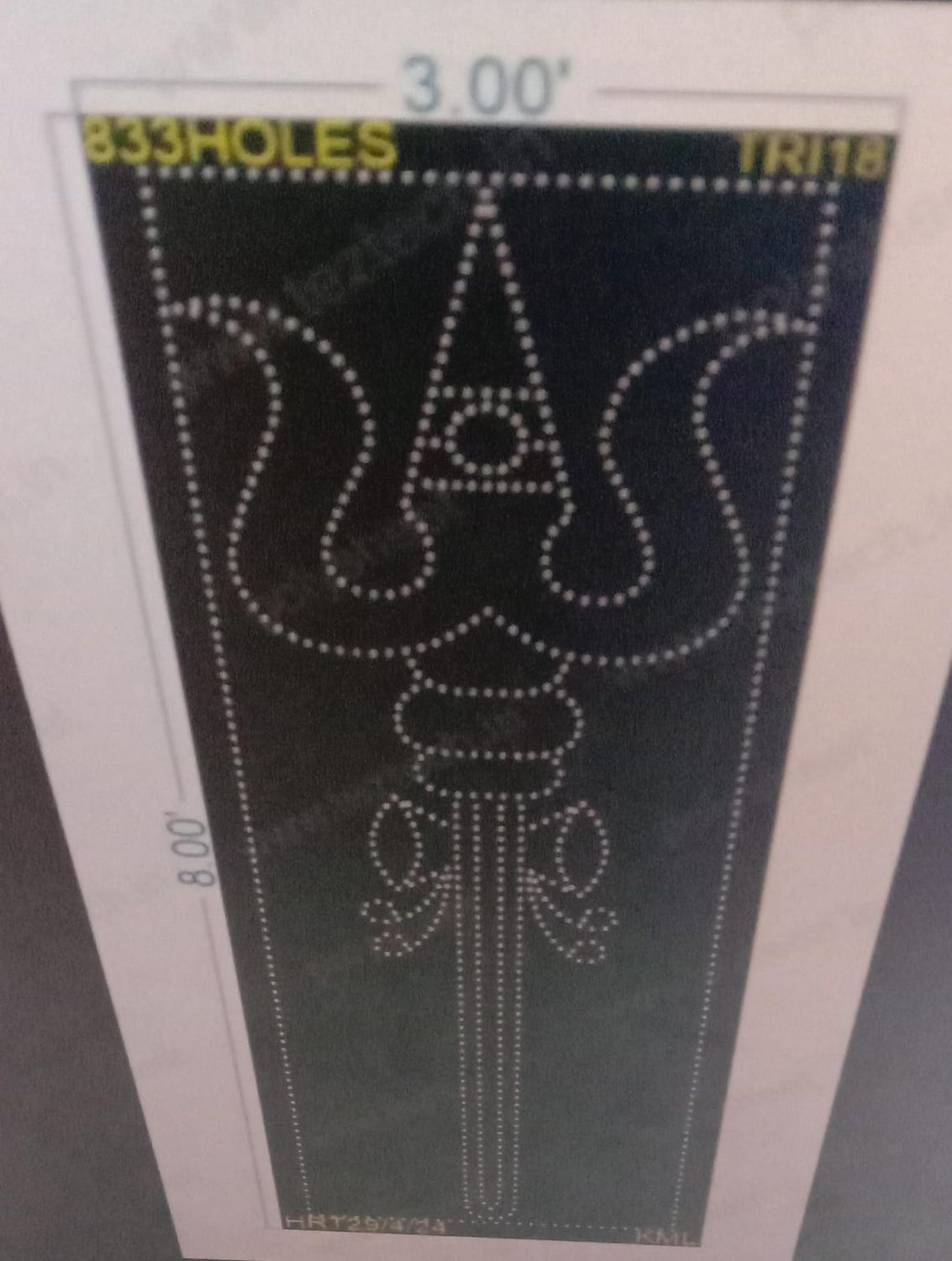 TRI18 TRISHUL 8X3 FEET 833 HOLES