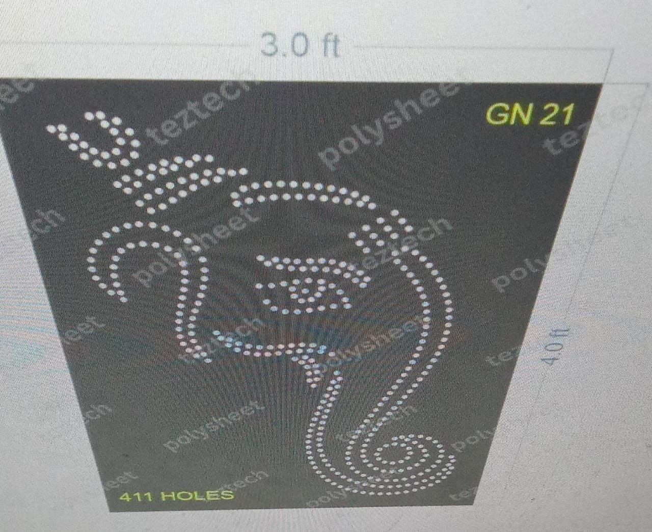 GN21 GANESHJI FACE  3X4 FEET  411HOLES