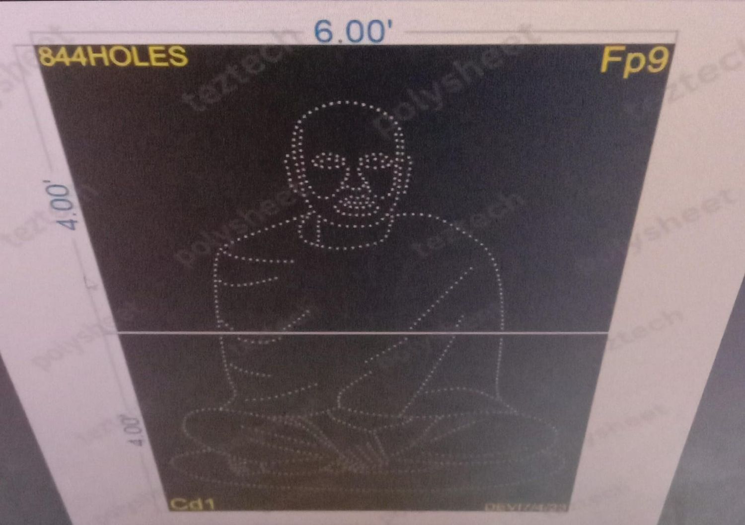 FP9 SREE NARAYANA GURU 8X6 FEET 844HOLES 2 PARTS