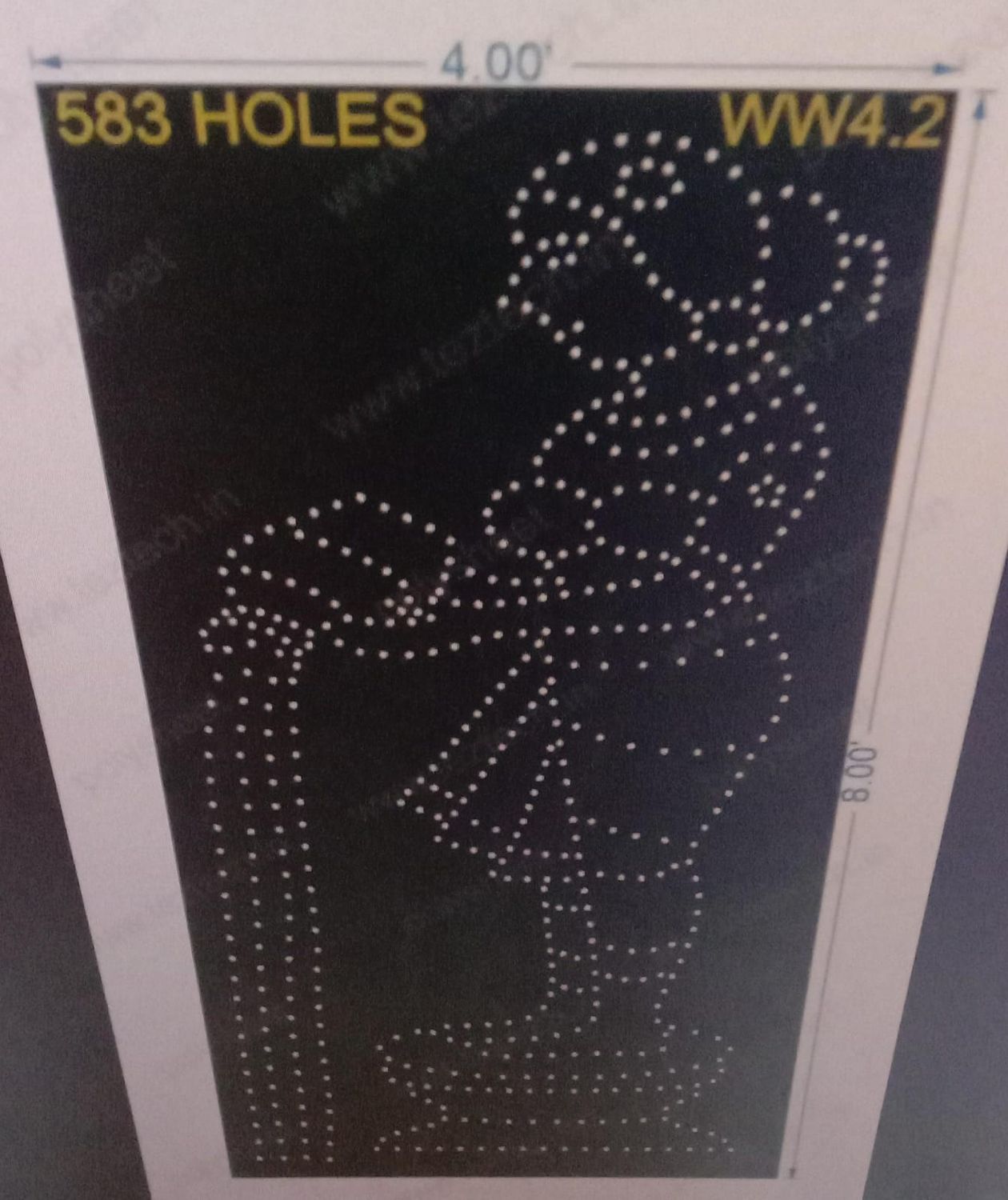 WW4.2 WELCOME WITH WATER POT 8X4 583 HOLES