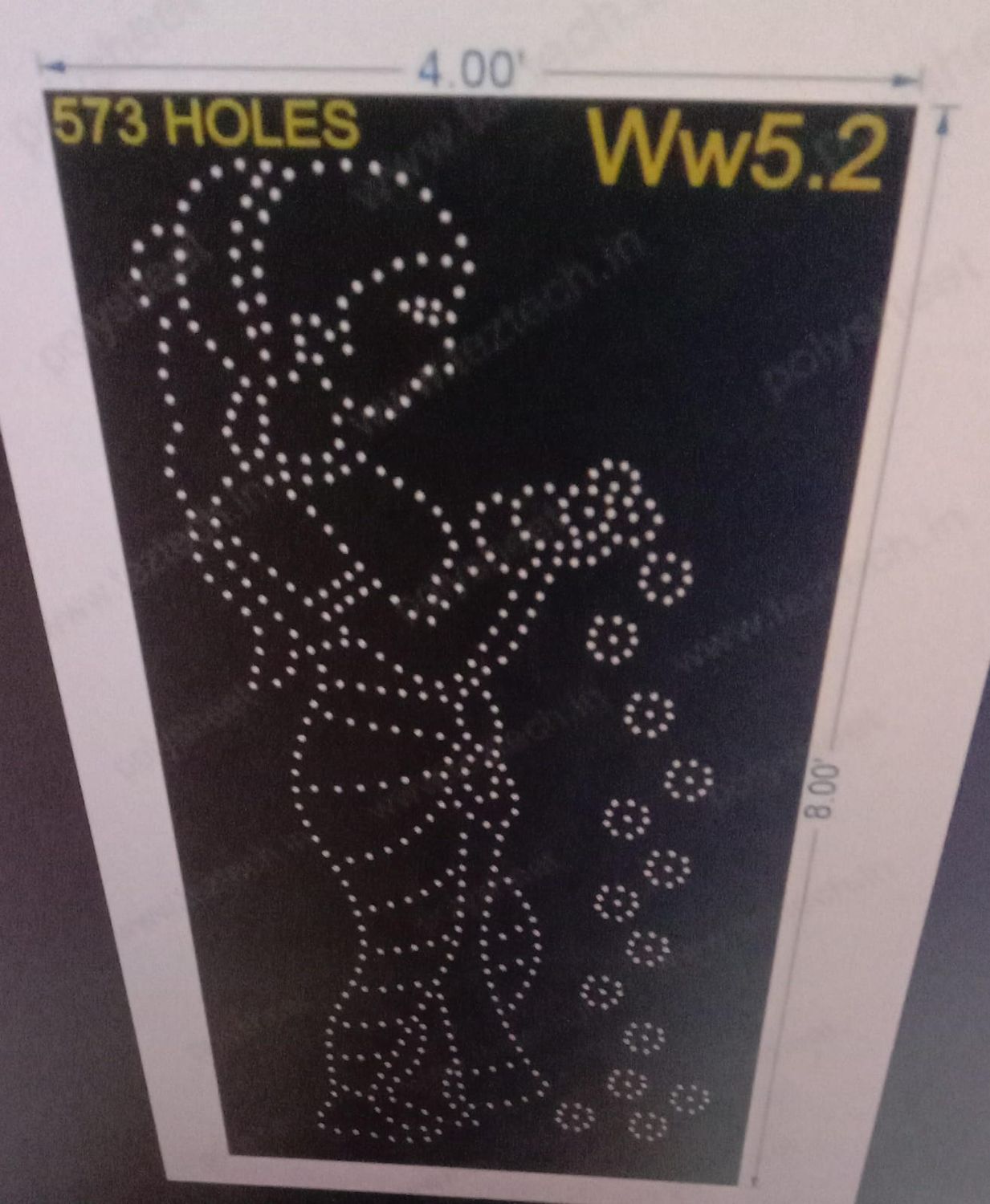 WW5.2 WELCOME WOMAN 8X4 573 HOLES