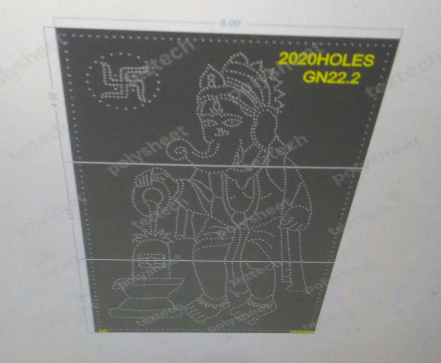 GN22.2 GANESHJI 12X8 FEET 2020HOLES 3PARTS