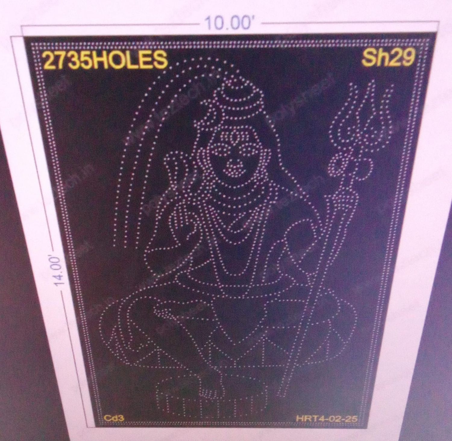 SH29 SHIVJI 4 PARTS 14X10 FEET 2735 HOLES
