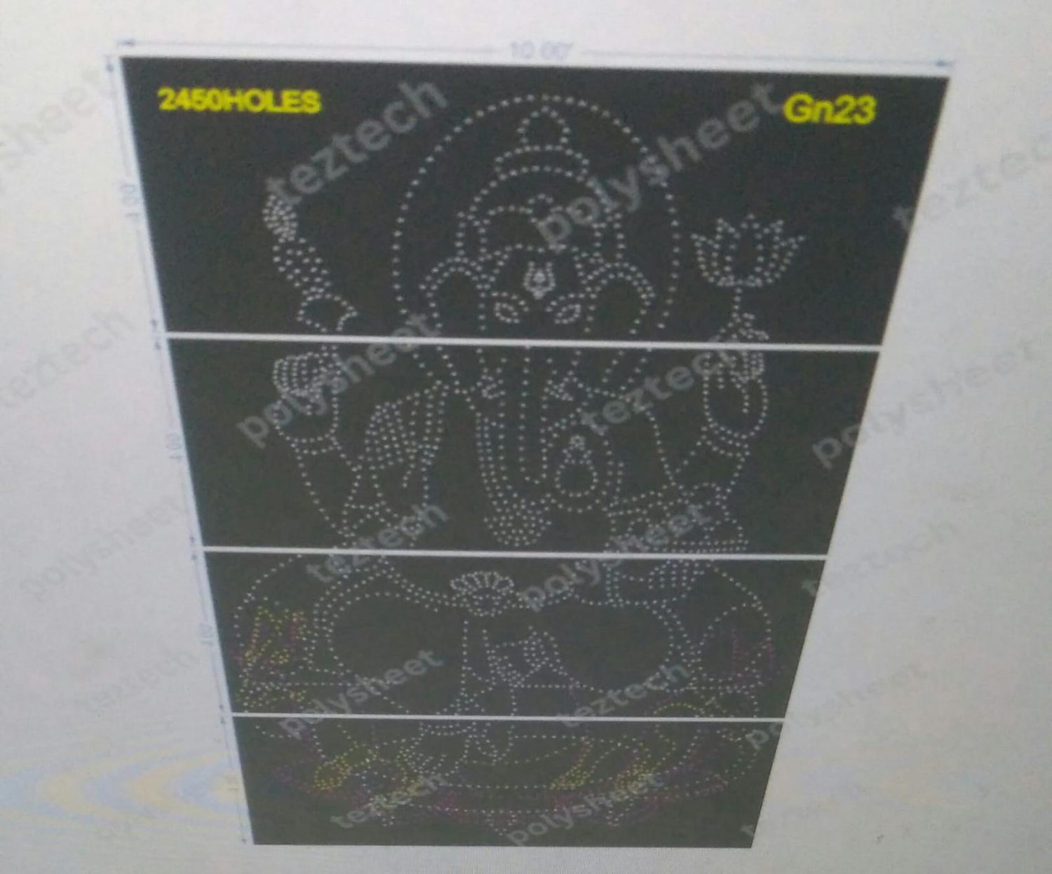 GN23 GANESHJI 16X10 FT 2450 HOLES 4 PARTS