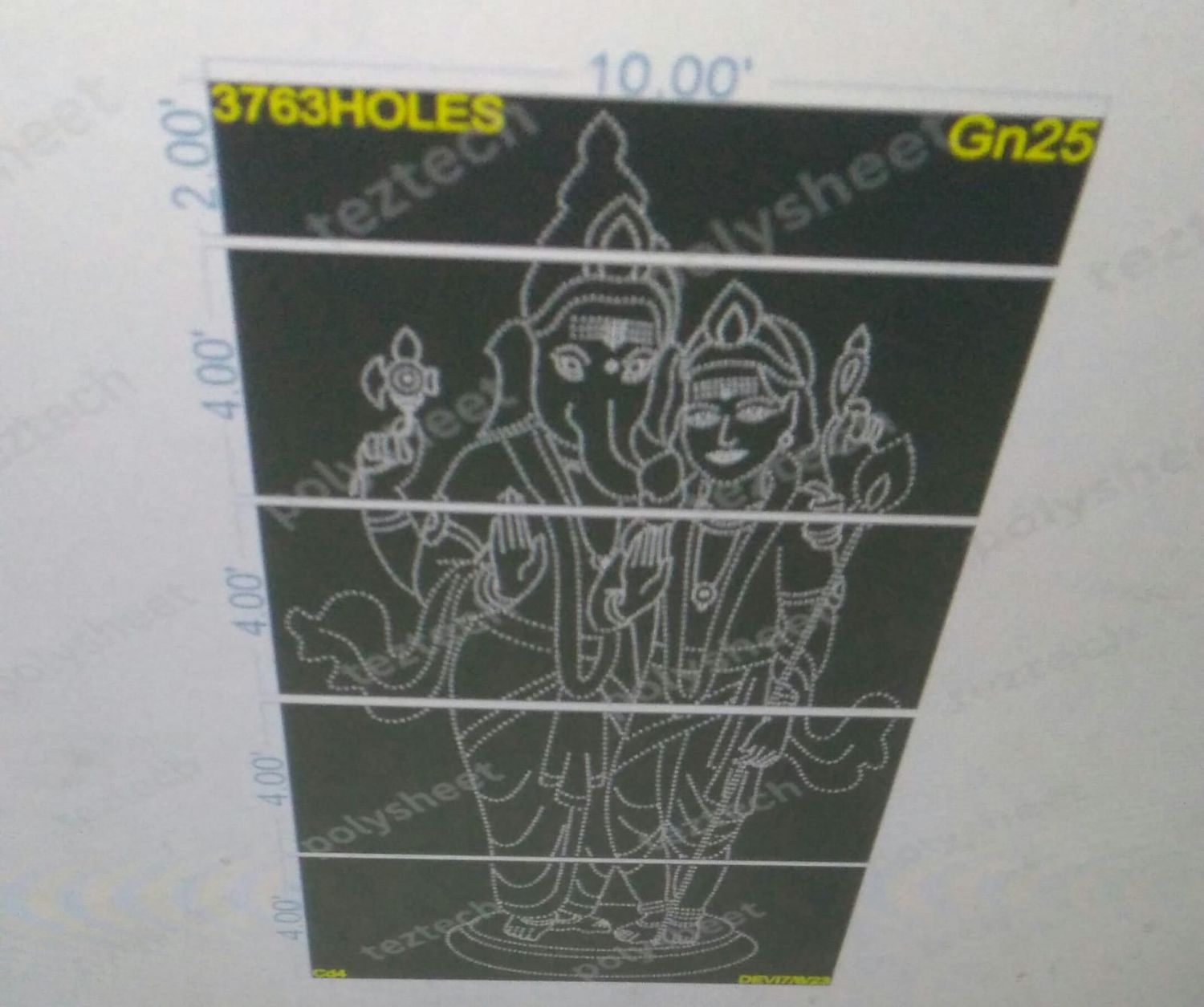 GN25 GANESH KARNIKE 10X18FEET 3763HOLES IN 5PARTS